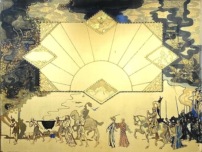 1884-George Sheringham - Il pannello del Mabinogi